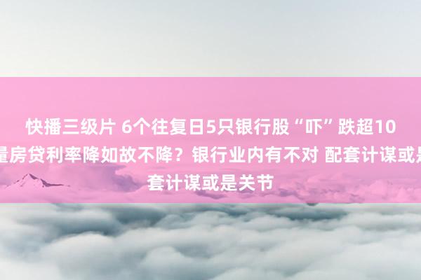 快播三级片 6个往复日5只银行股“吓”跌超10% 存量房贷利率降如故不降？银行业内有不对 配套计谋或是关节