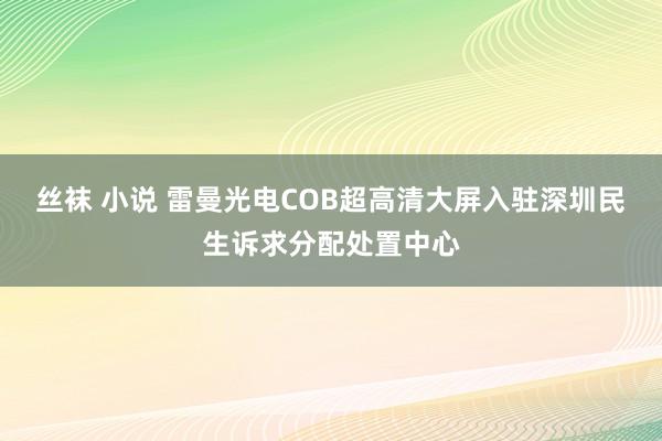 丝袜 小说 雷曼光电COB超高清大屏入驻深圳民生诉求分配处置中心