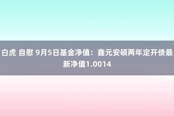 白虎 自慰 9月5日基金净值：鑫元安硕两年定开债最新净值1.0014