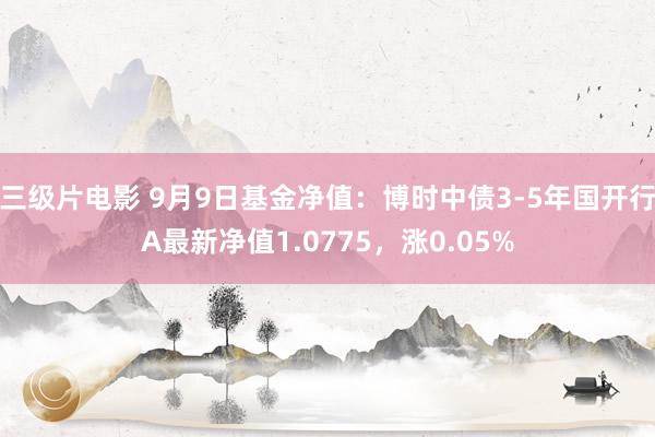 三级片电影 9月9日基金净值：博时中债3-5年国开行A最新净值1.0775，涨0.05%