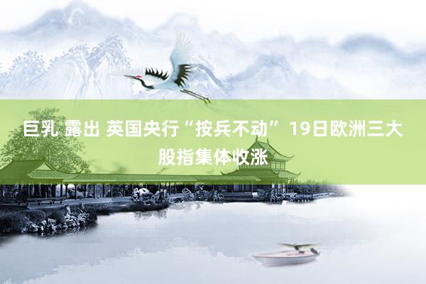 巨乳 露出 英国央行“按兵不动” 19日欧洲三大股指集体收涨