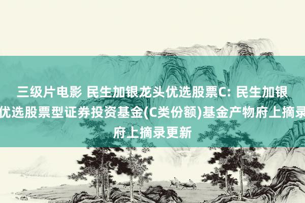 三级片电影 民生加银龙头优选股票C: 民生加银龙头优选股票型证券投资基金(C类份额)基金产物府上摘录更新