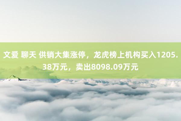 文爱 聊天 供销大集涨停，龙虎榜上机构买入1205.38万元，卖出8098.09万元