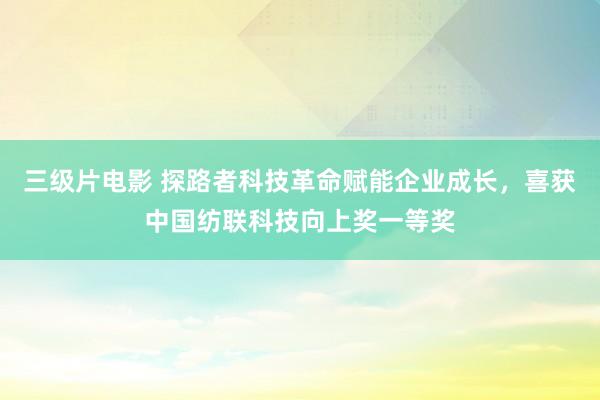 三级片电影 探路者科技革命赋能企业成长，喜获中国纺联科技向上奖一等奖