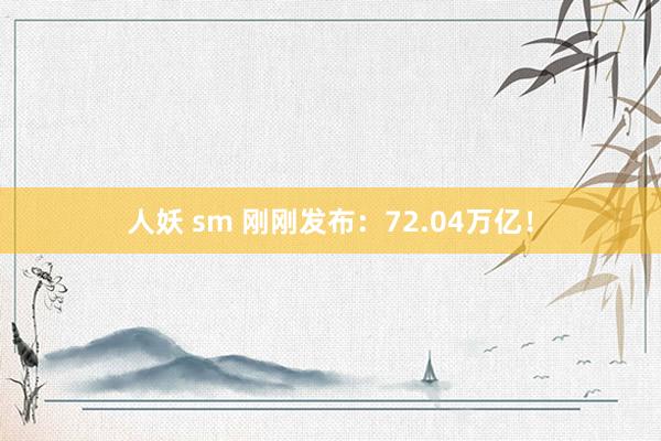 人妖 sm 刚刚发布：72.04万亿！