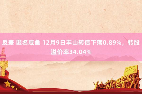 反差 匿名咸鱼 12月9日丰山转债下落0.89%，转股溢价率34.04%