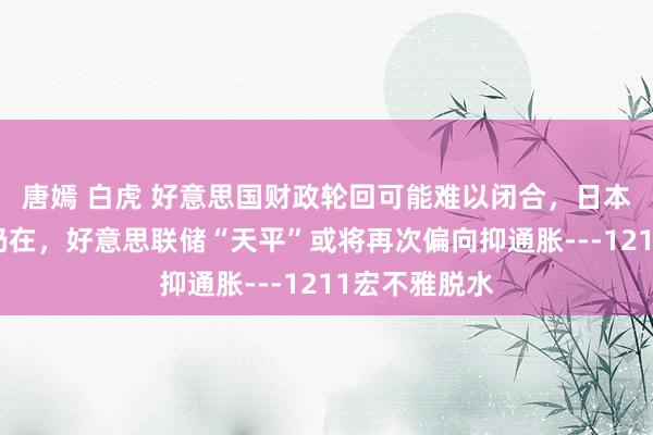 唐嫣 白虎 好意思国财政轮回可能难以闭合，日本低利率心态仍在，好意思联储“天平”或将再次偏向抑通胀---1211宏不雅脱水