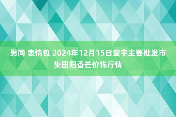 男同 表情包 2024年12月15日寰宇主要批发市集田阳香芒价钱行情