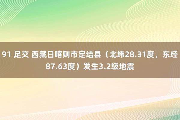 91 足交 西藏日喀则市定结县（北纬28.31度，东经87.63度）发生3.2级地震